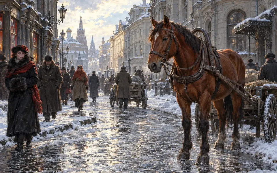 Обложка урока «Маяковский: Хорошее отношение к лошадям»: литература, 7 класс