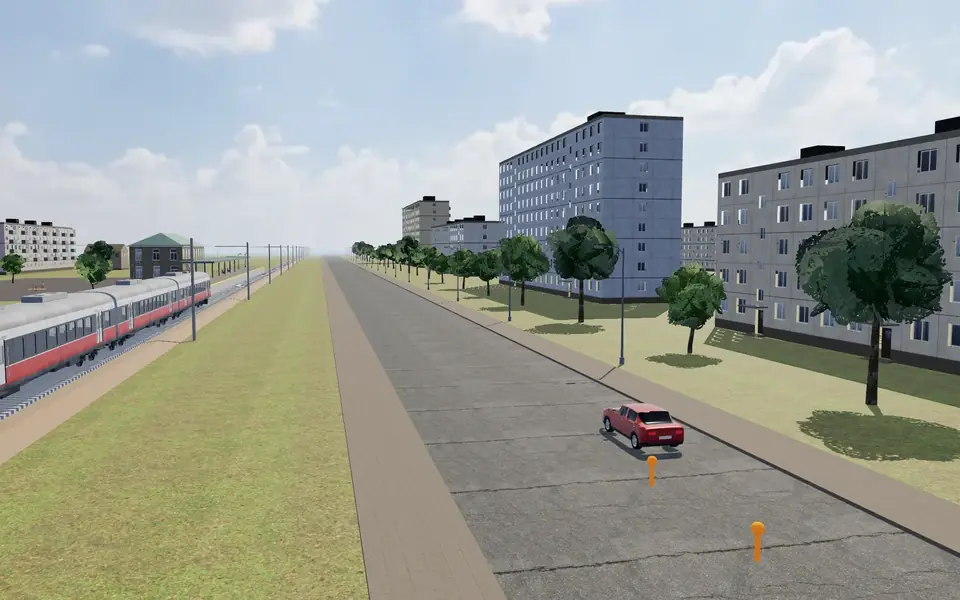 3D-сцена «Пассажир, поезд и платформа»: обложка