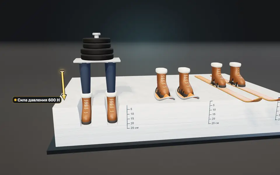 3D-сцена «Ботинки, снегоступы и лыжи»: обложка
