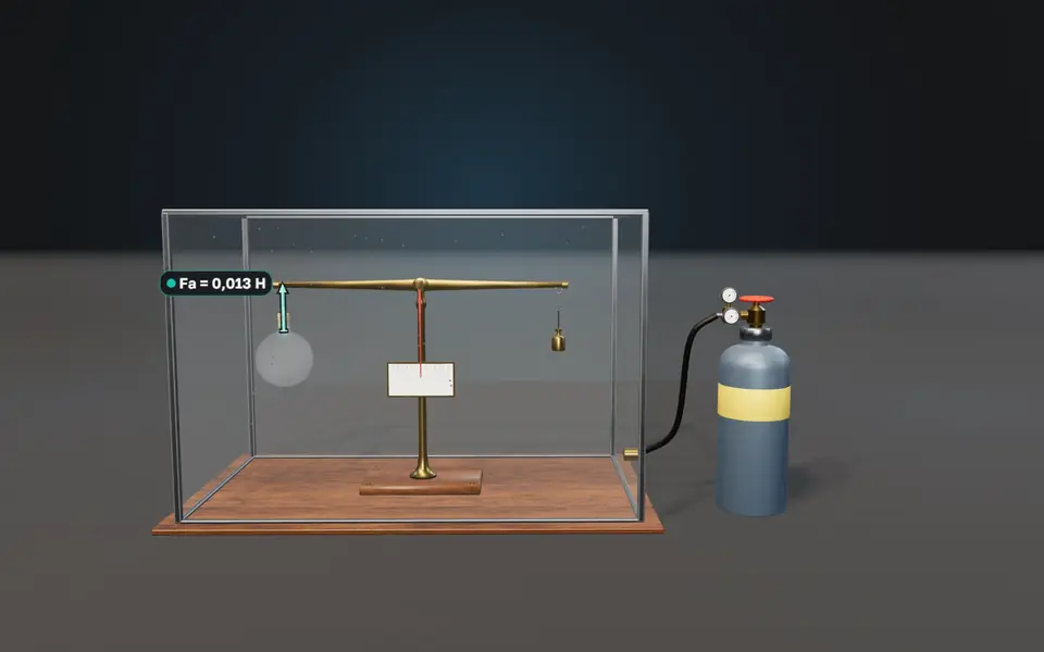 3D-сцена «Выталкивающая сила в газе»: обложка